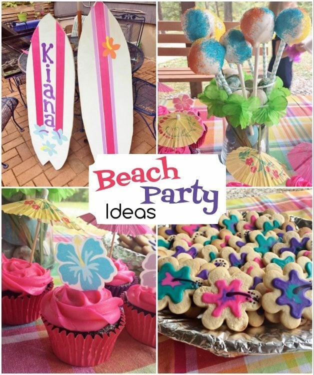 Beach Party Centerpiece Ideas
 Beach Party Birthday DIY Inspired