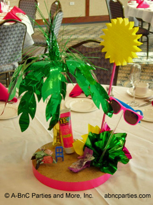 Beach Party Centerpiece Ideas
 Custom Theme Centerpiece Decorations For Parties And