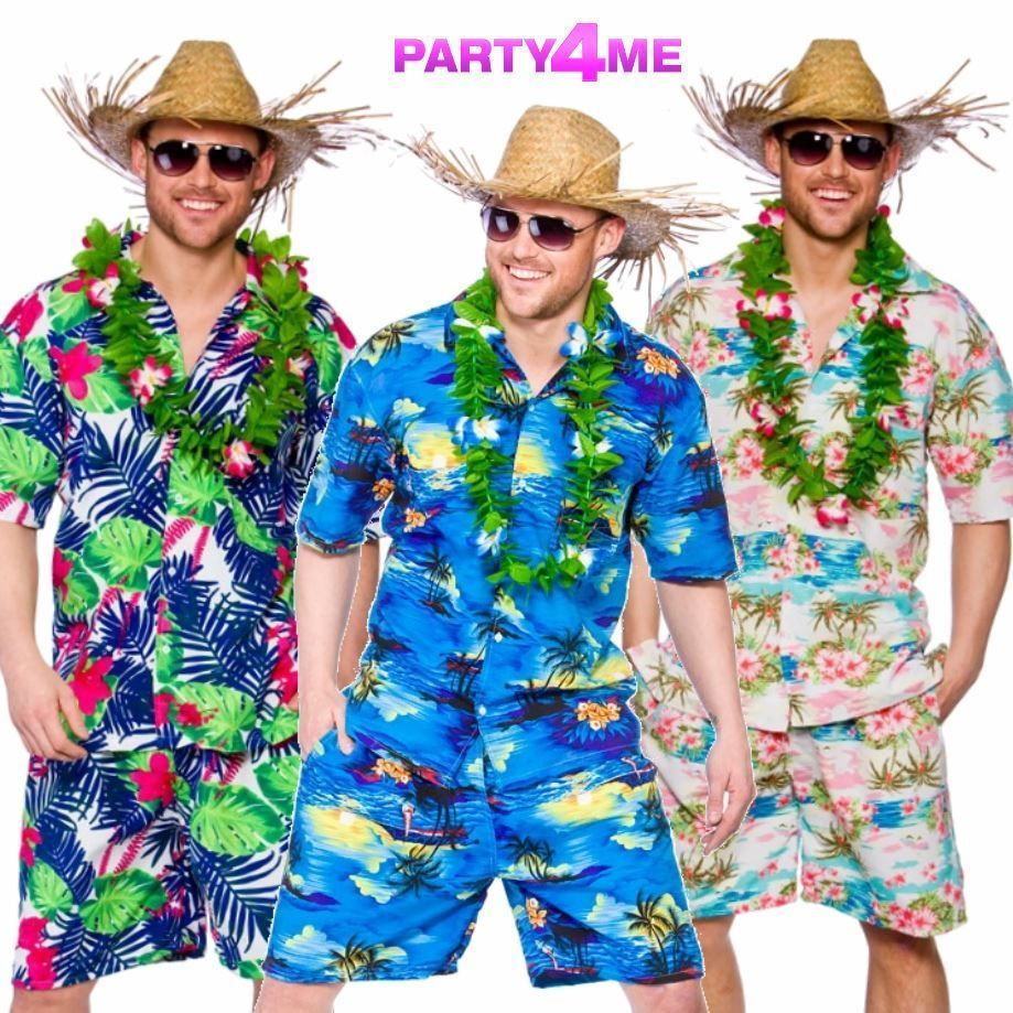 Beach Party Dress Up Ideas
 MENS HAWAIIAN SHIRT SHORTS STAG RETRO BEACH LUAU TROPICAL
