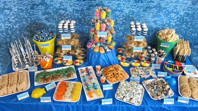 Beach Party Ideas Food
 Beach Themed Party Ideas & Under the Sea Desserts