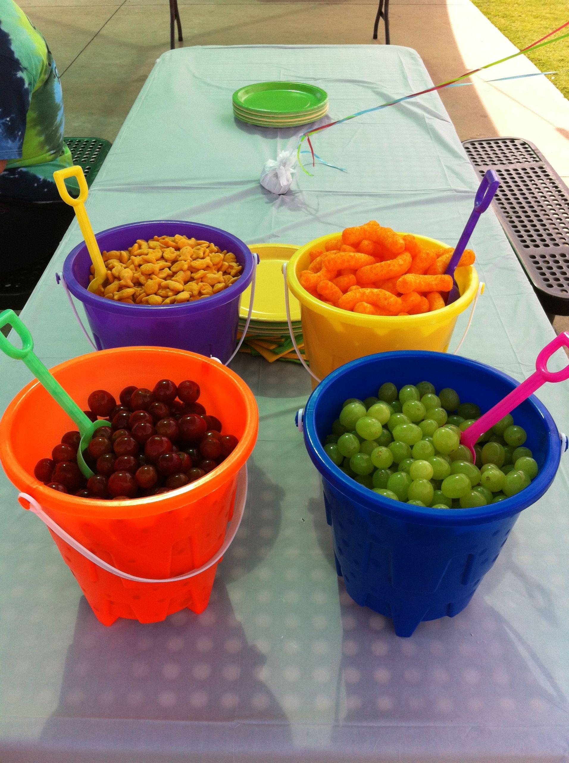 Beach Party Ideas Food
 Summer birthday od served in sand buckets purchased