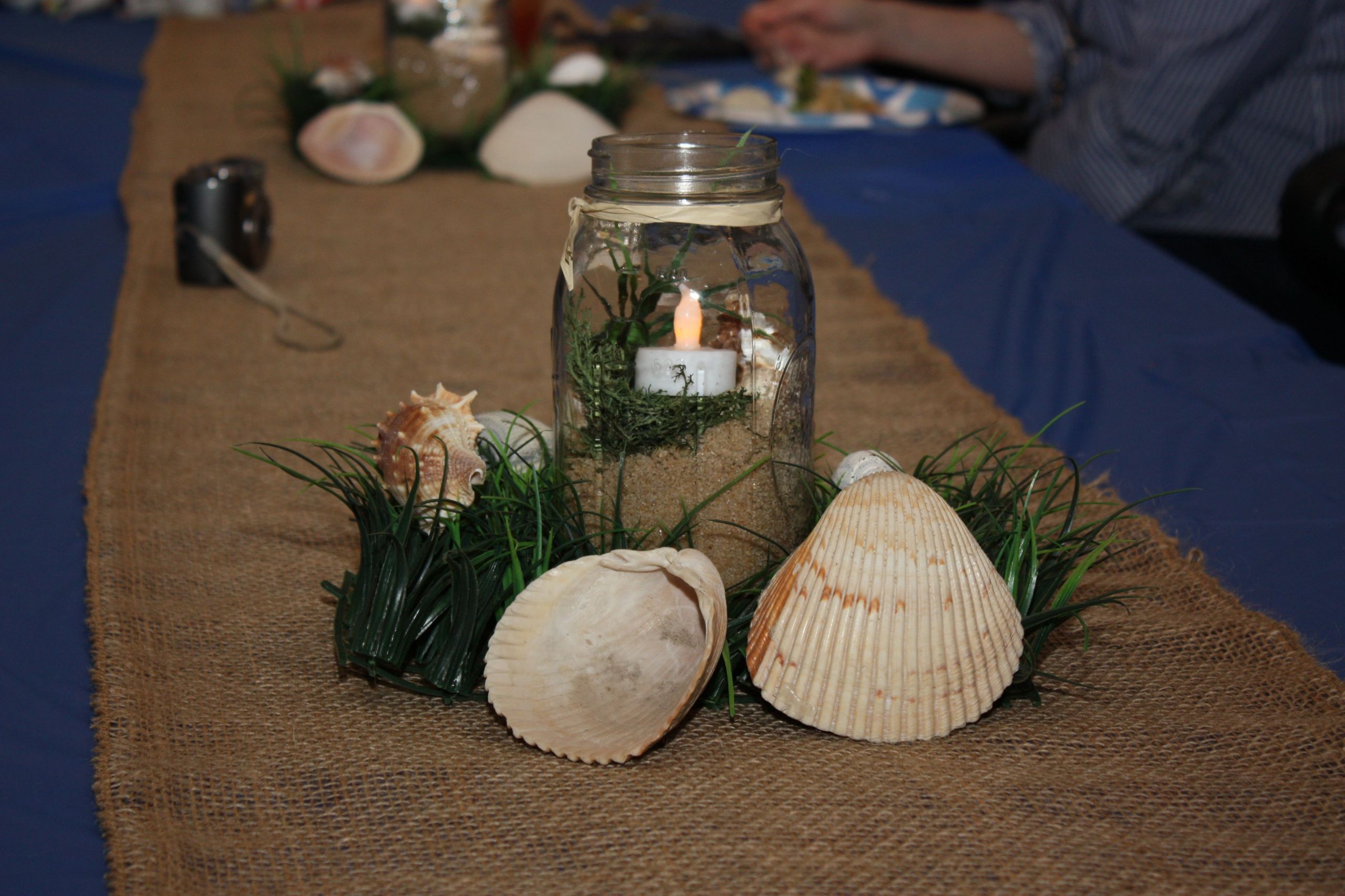 Beach Themed Retirement Party Ideas
 Table centerpieces at my sister s beach themed retirement