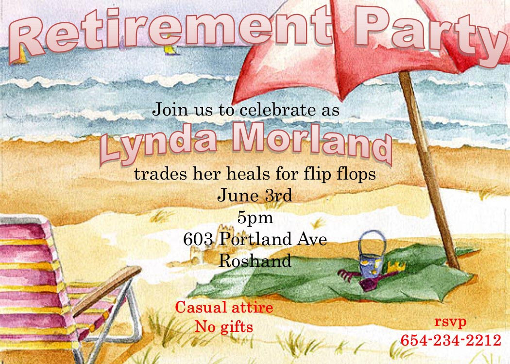 Beach Themed Retirement Party Ideas
 Beach Themed Retirement Party Invitations