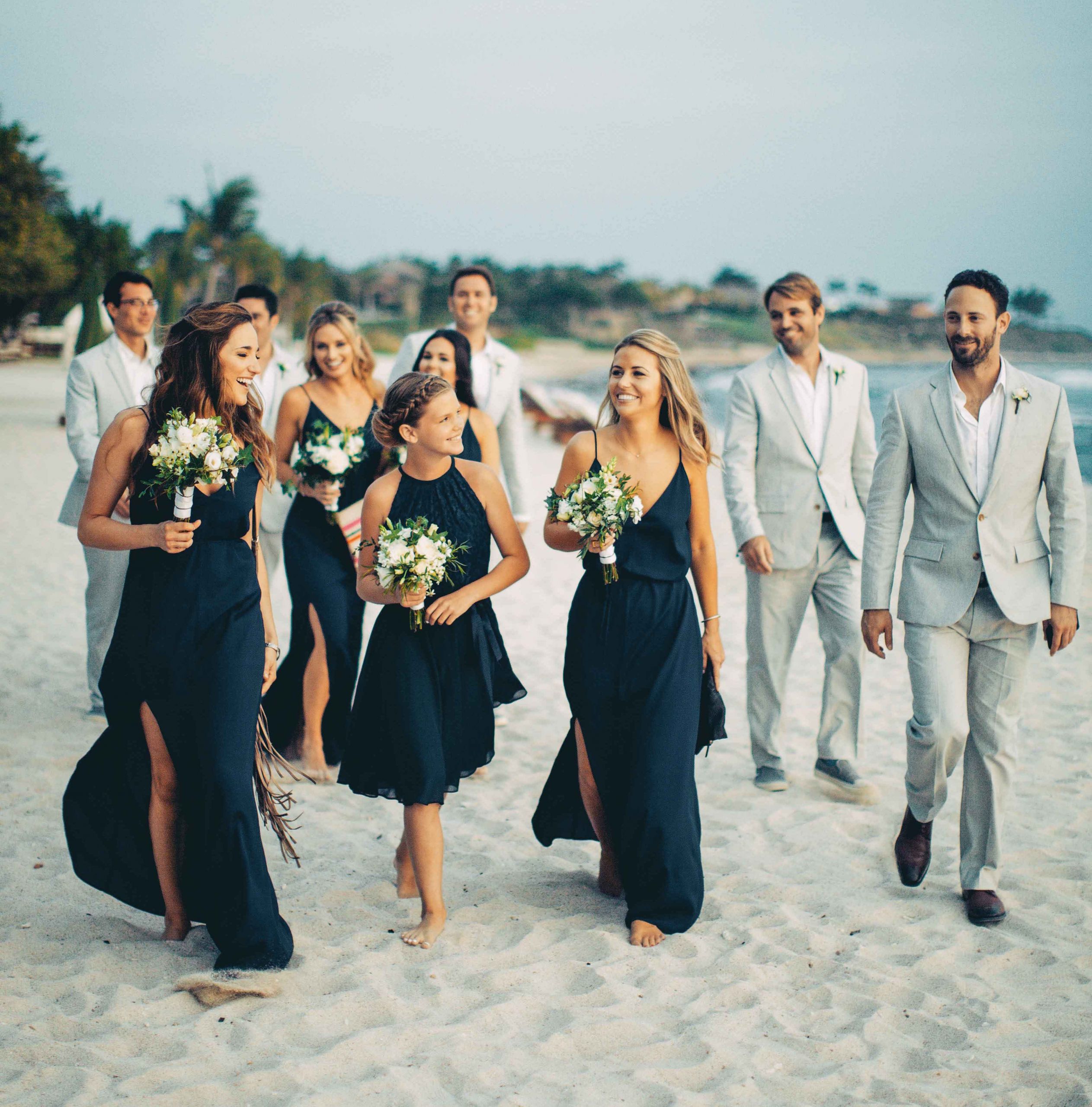 Beach Wedding Party
 Wedding Color Palette Ideas Muted Blue & Grey Inside