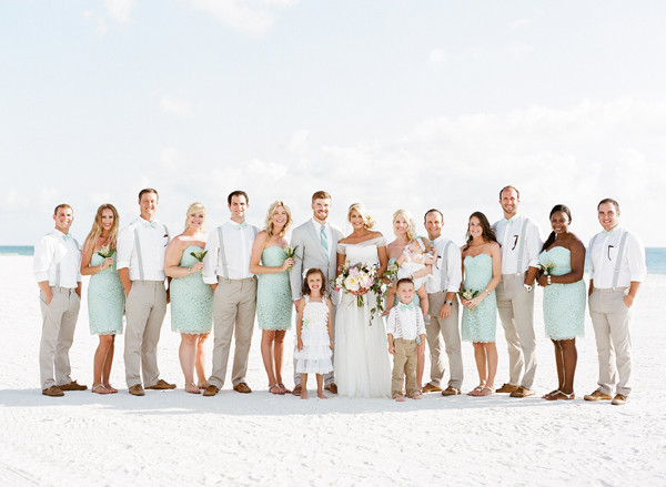 Beach Wedding Party
 beach bridal party