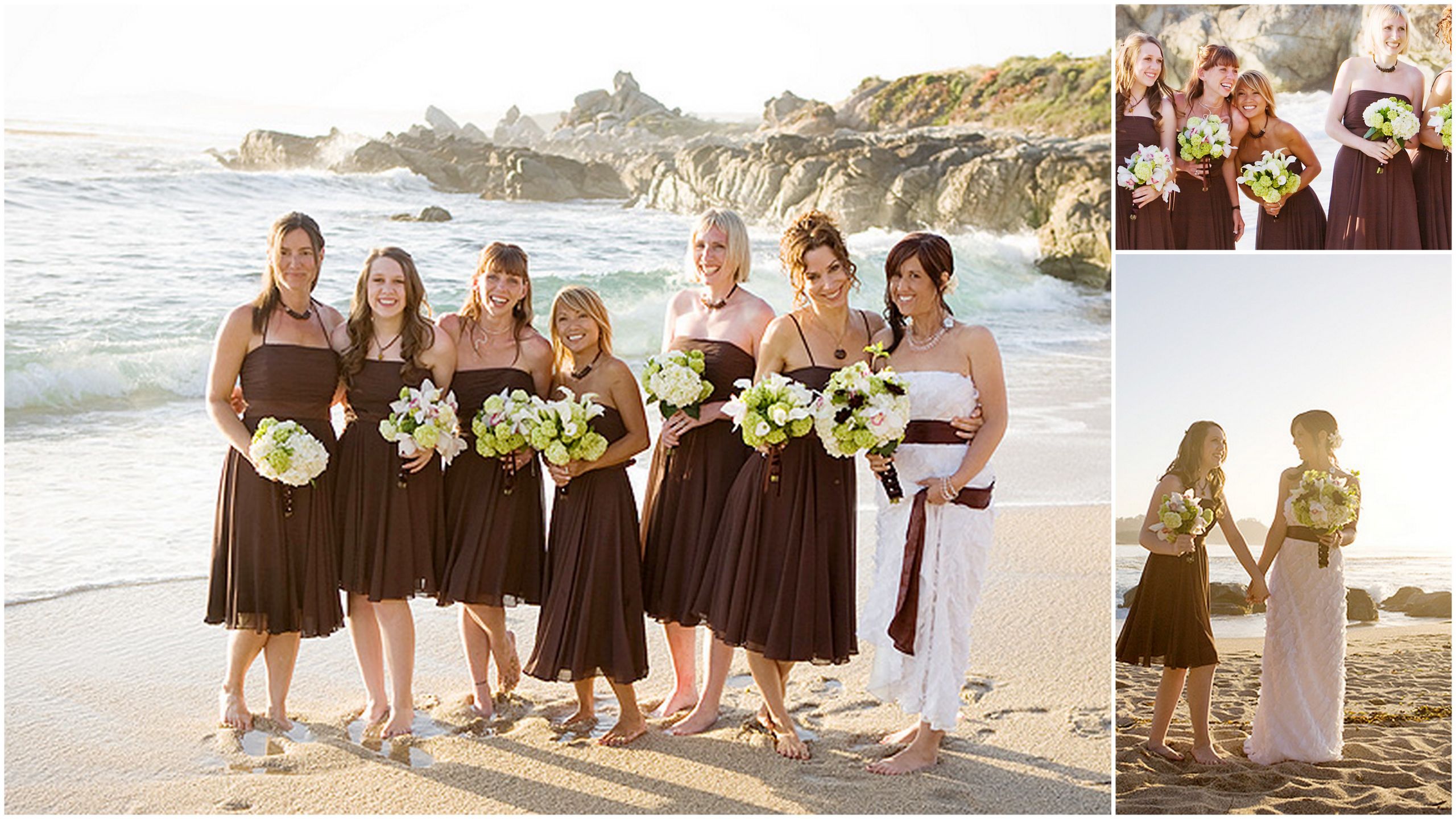 Beach Wedding Party
 Modern Beach Wedding on the Carmel Coast Inspired By This