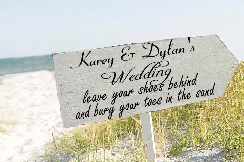 Beach Wedding Signs
 Custom Beach Wedding Signs Wedding Decorations ARROW FREE