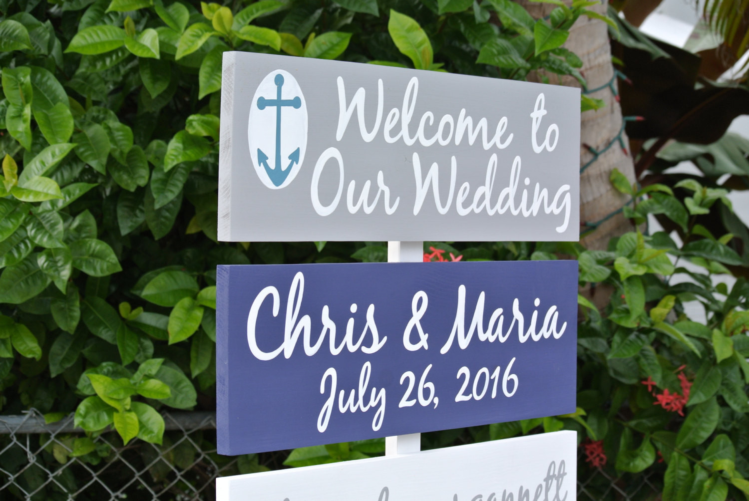 Beach Wedding Signs
 Wel e to Our Wedding Destination Beach Sign Wedding