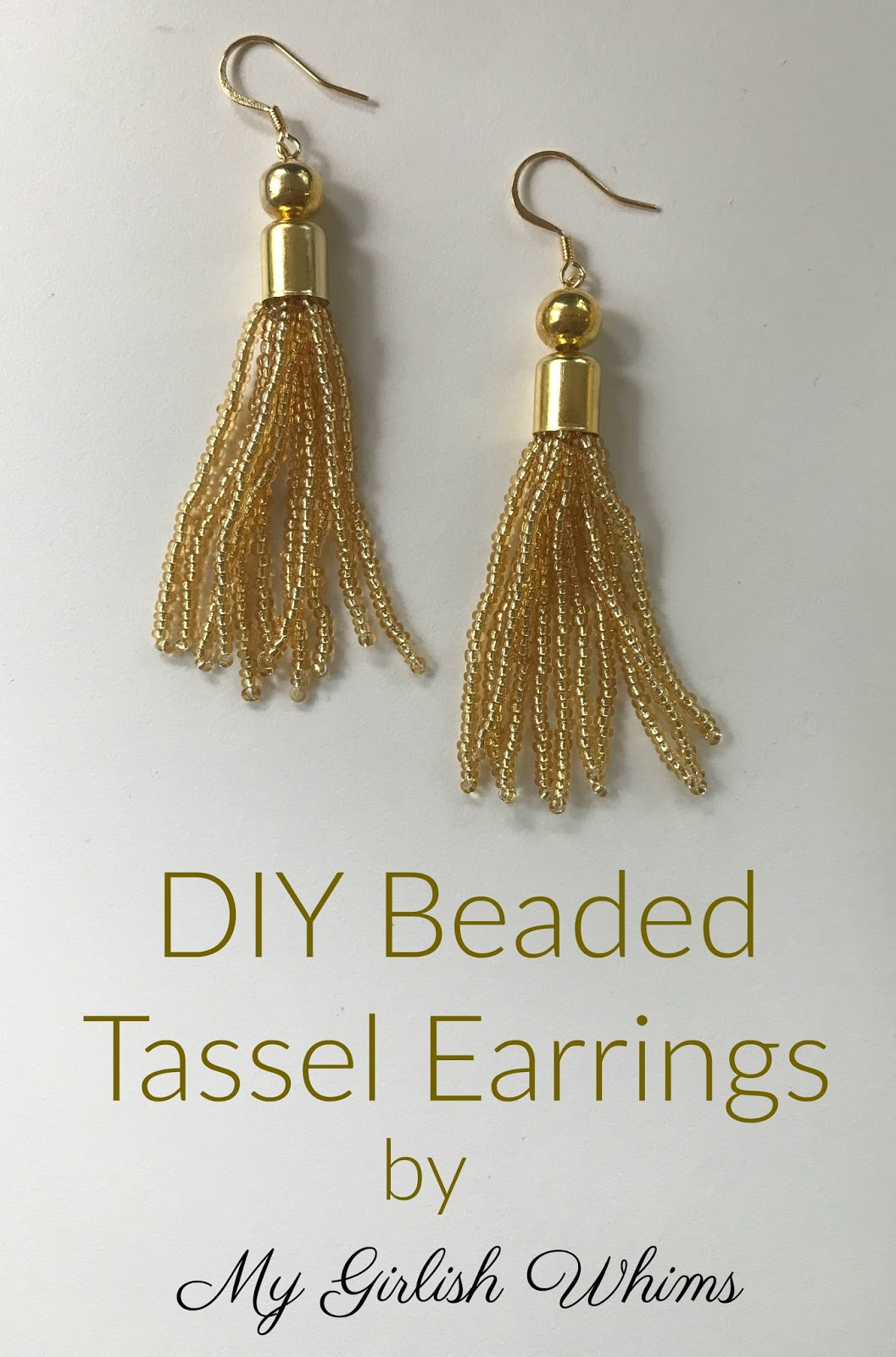 Beaded Tassel Earrings
 DIY Beaded Tassel Earrings My Girlish Whims