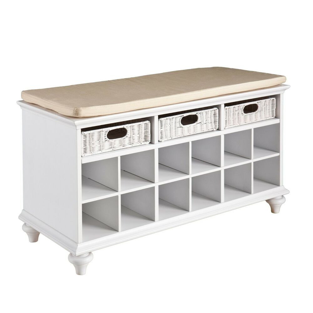 Bedroom Bench With Shoe Storage
 Shoe Cubby Shelf Storage Bench Rack Seat Foyer Bedroom