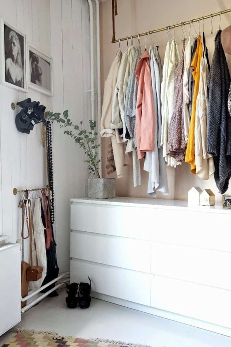 Bedroom Clothes Storage
 Ideas for Storing Clothes without Closets