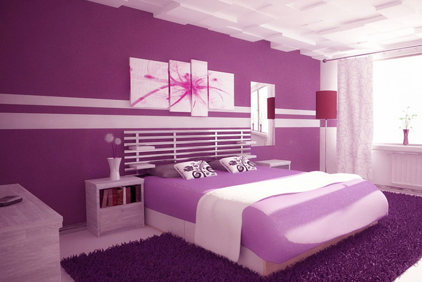 Bedroom Purple Paint Ideas
 Absolutely Gorgeous Pink And Purple Bedroom Ideas Mosca