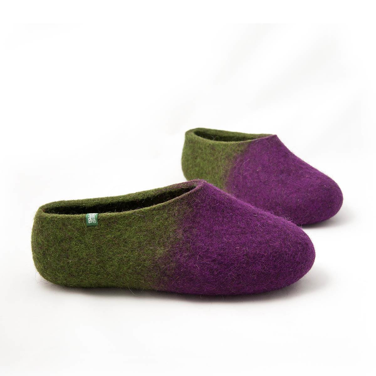 Bedroom Slippers Womens
 Womens bedroom slippers by Wooppers JAZZ purple and green