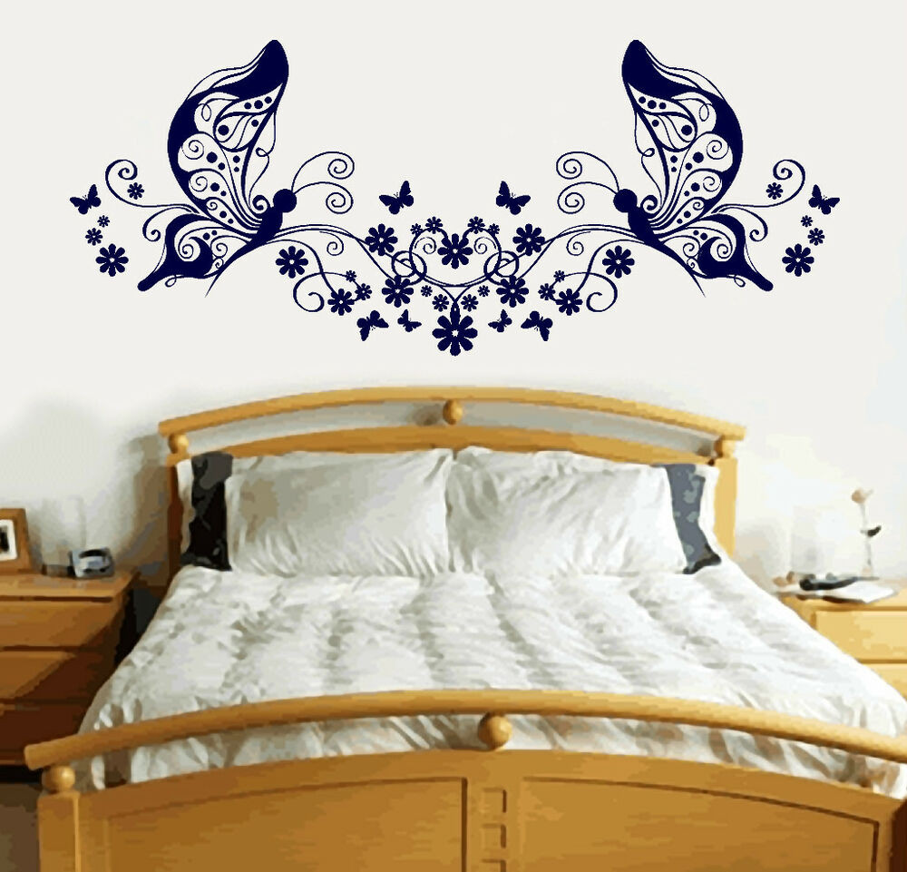 Bedroom Wall Decal
 Butterfly Love Heart Vinyl Sticker Wall Art Bedroom Decal