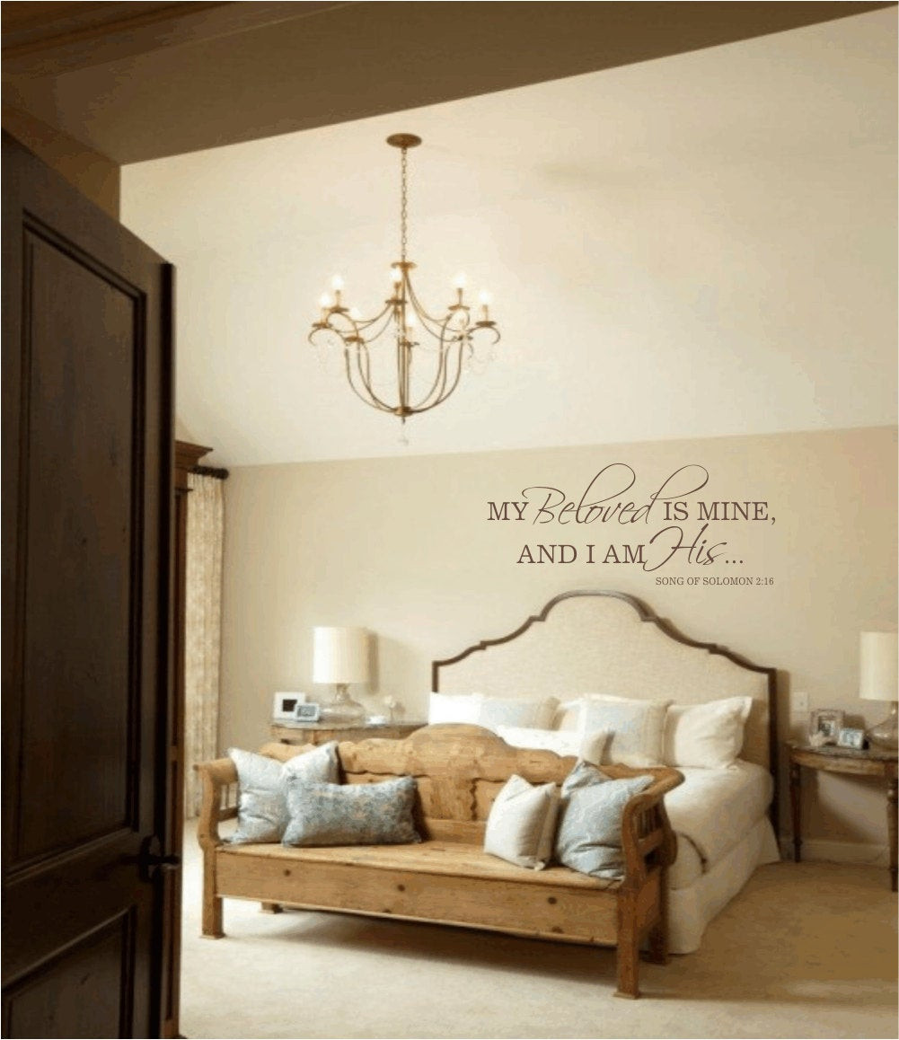 Bedroom Wall Decal
 Master Bedroom Wall Decal My Beloved is Mine and I am His Wall
