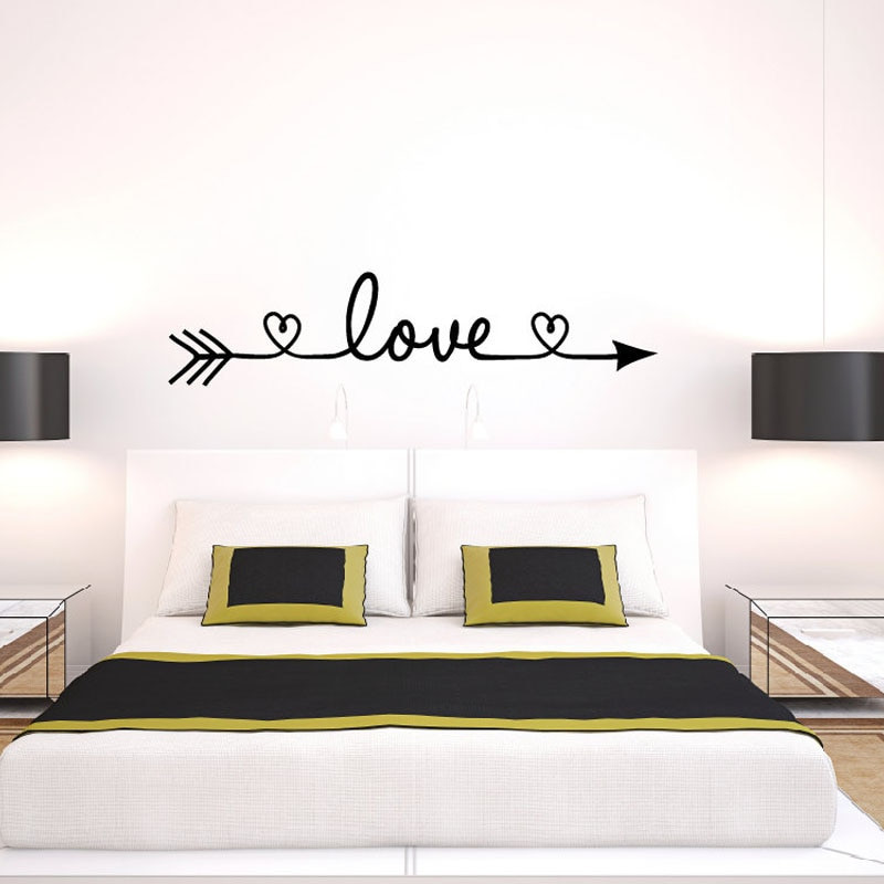 Bedroom Wall Decal
 New Design Love Arrow Wall Decals Vinyl Removable Bedroom