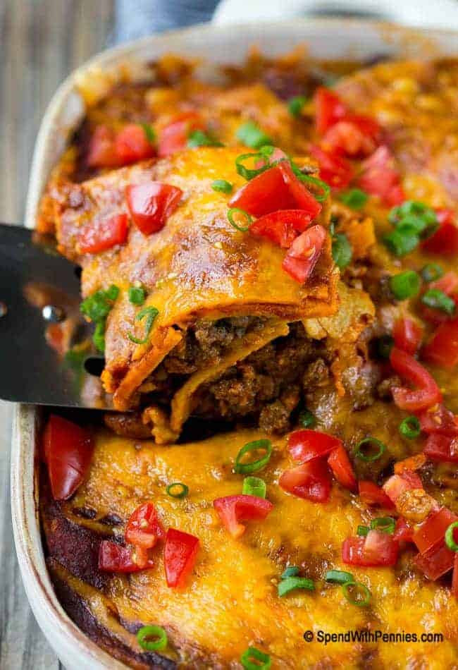 Beef And Cheddar Casserole
 Beef Enchilada Casserole A Crowd Pleaser Spend With