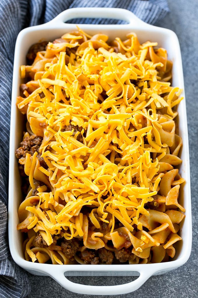 Beef And Cheddar Casserole
 Beef Noodle Casserole Dinner at the Zoo