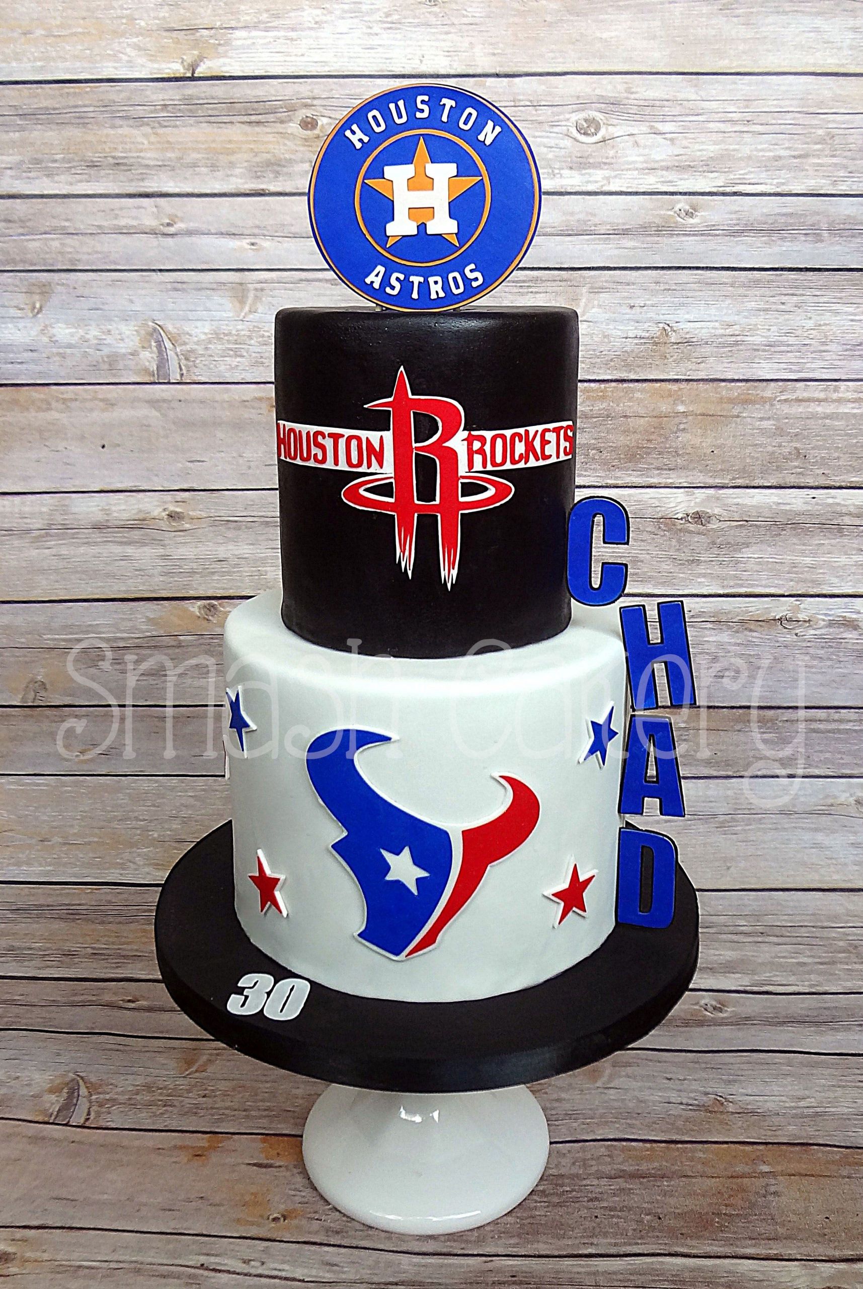 Best Birthday Cakes In Houston
 Houston Astros Rockets and Texans themed fondant cake