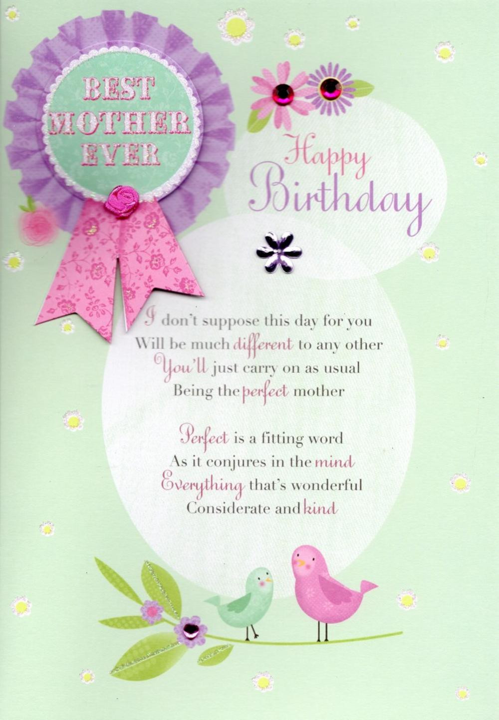 Best Birthday Cards
 Best Mother Ever Birthday Greeting Card