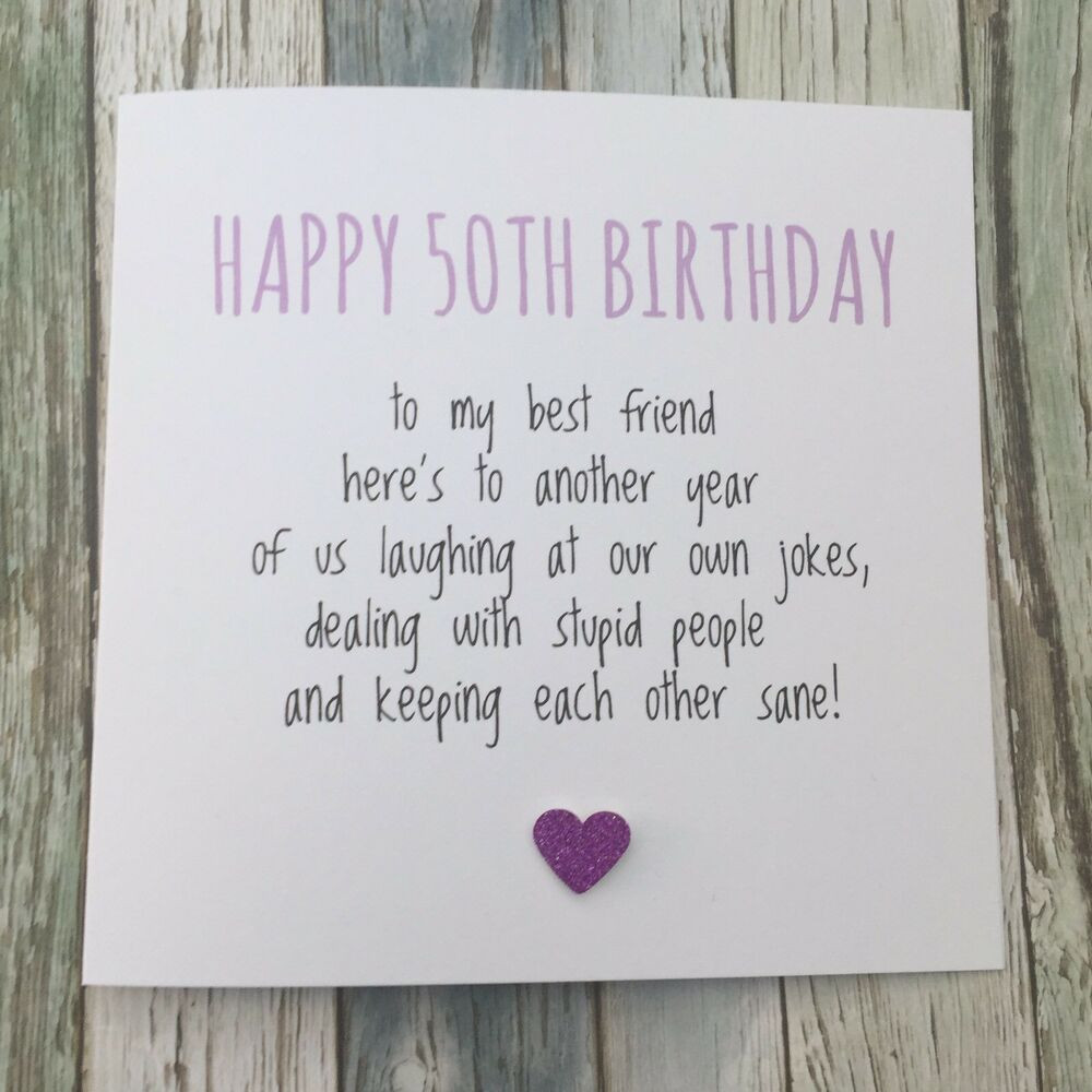 Best Birthday Cards
 FUNNY BEST FRIEND 50TH BIRTHDAY CARD BESTIE HUMOUR SARCASM