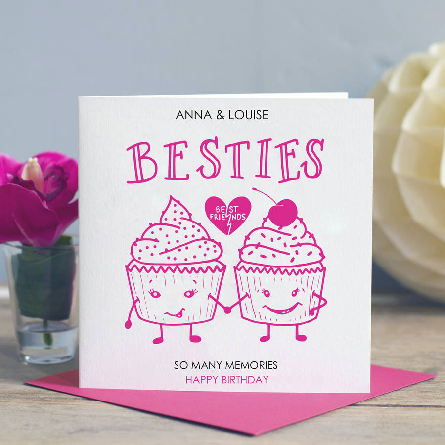 Best Birthday Cards
 best friend birthday card besties by lisa marie designs