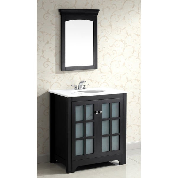 Best Deals On Bathroom Vanities
 Louisiana Black 30 inch Bath Vanity with 2 Doors and White