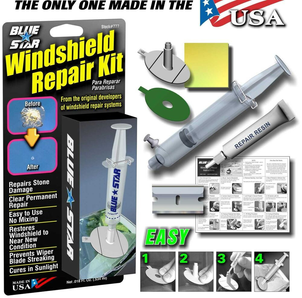 Best DIY Windshield Repair Kit
 BLUE STAR DIY WINDSHIELD GLASS REPAIR KIT STONE DAMAGE