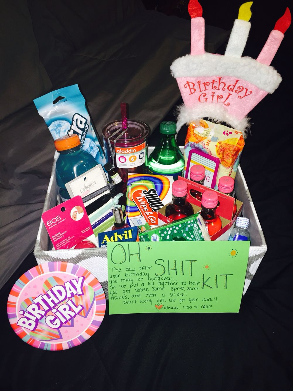 Best Friend Birthday Gift Basket Ideas
 Bestfriend s 21st birthday "Oh Shit Kit"