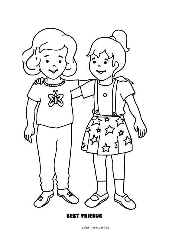 Best Friend Coloring Pages For Girls
 ColorMeCrazy Girls Favorite Things Printable Coloring