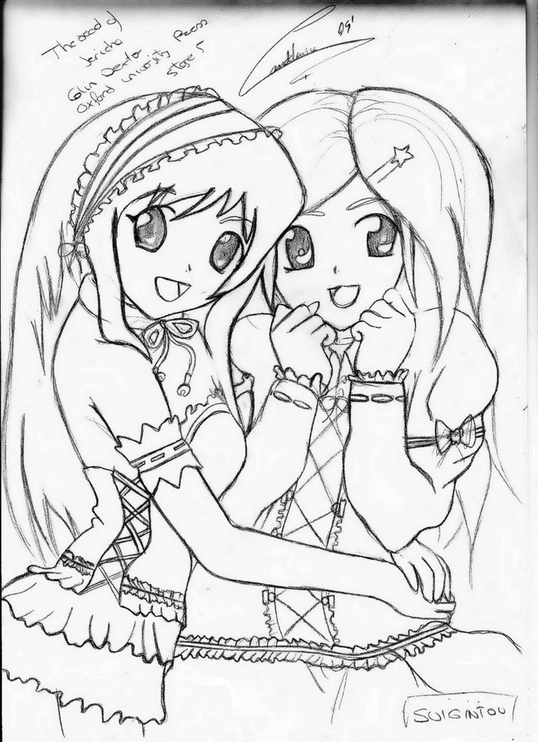Best Friend Coloring Pages For Girls
 Two Best Friends Coloring Pages at GetColorings