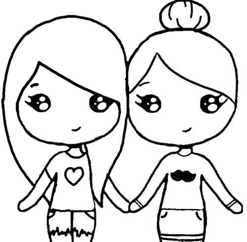 Best Friend Coloring Pages For Girls
 Bff Coloring Pages Printable Best Friend Heart