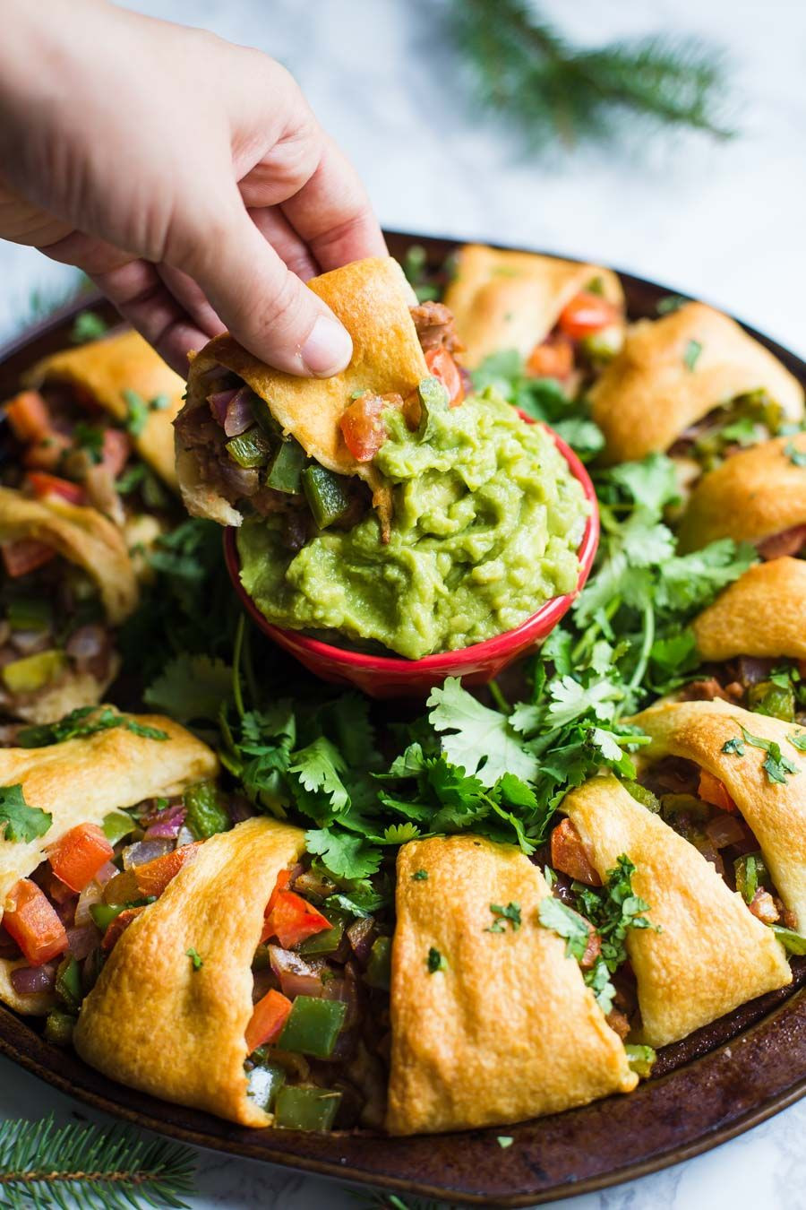 Best Vegetarian Appetizers
 Holiday Wreath Taco Ring this fully VEGAN holiday