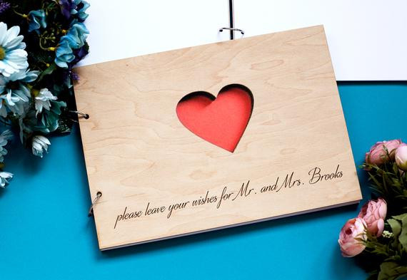 Best Wedding Guest Book
 Best Wishes For Guest Book Custom Wedding GuestBook With