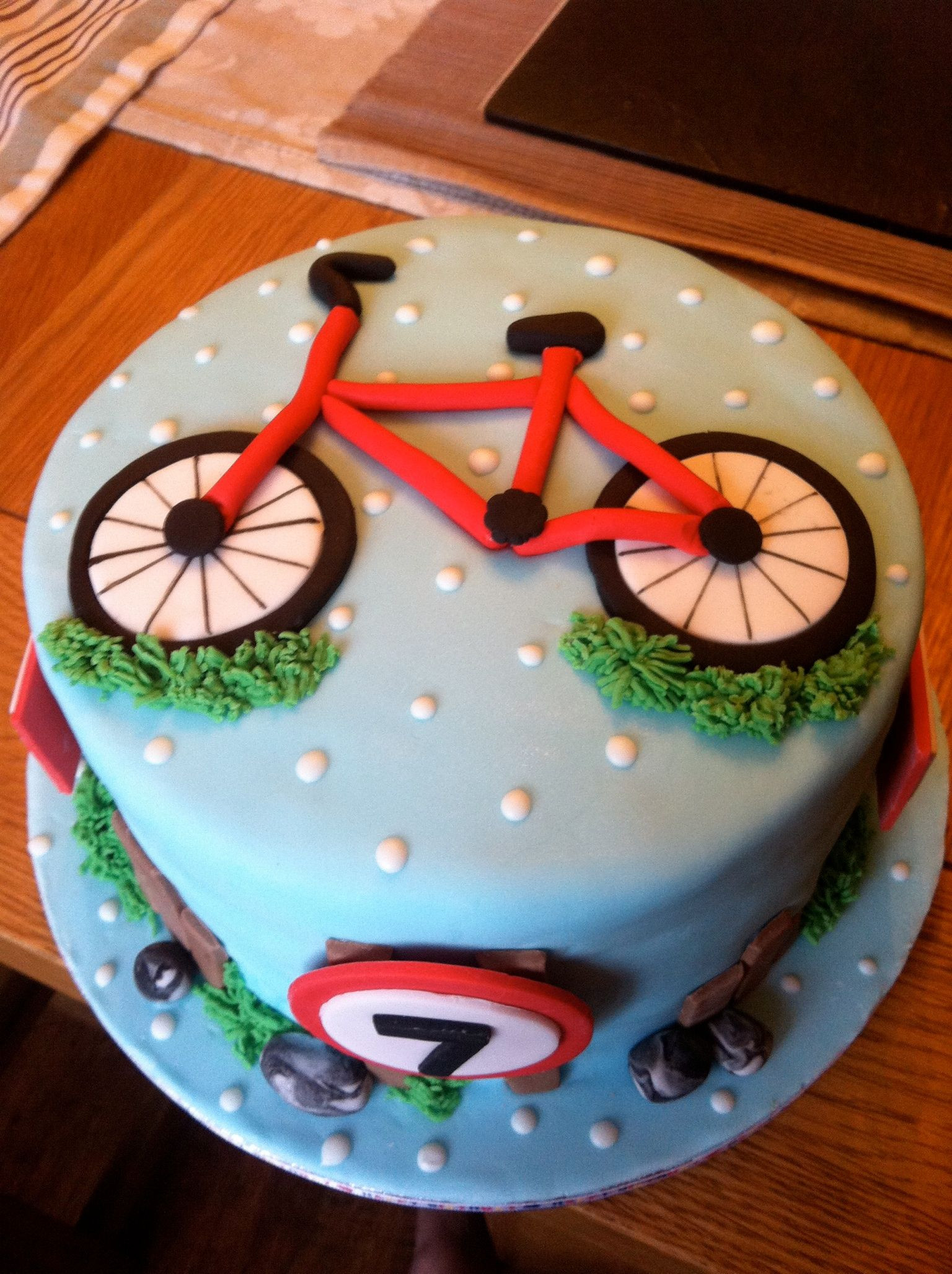 Bicycle Birthday Cake
 Bet this 7 year old loved his bike birthday cake