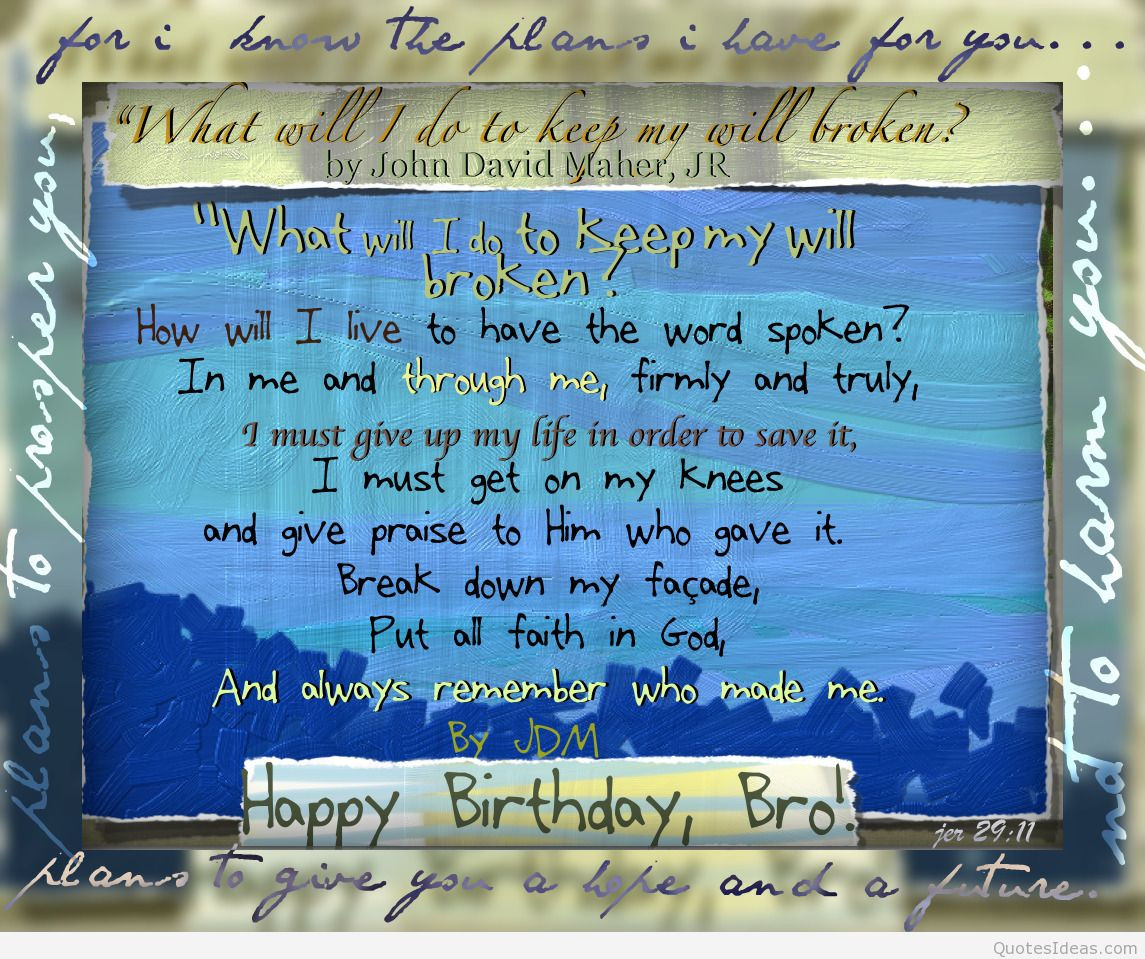 Big Brother Birthday Quotes
 Happy birthday to my brother messages quotes