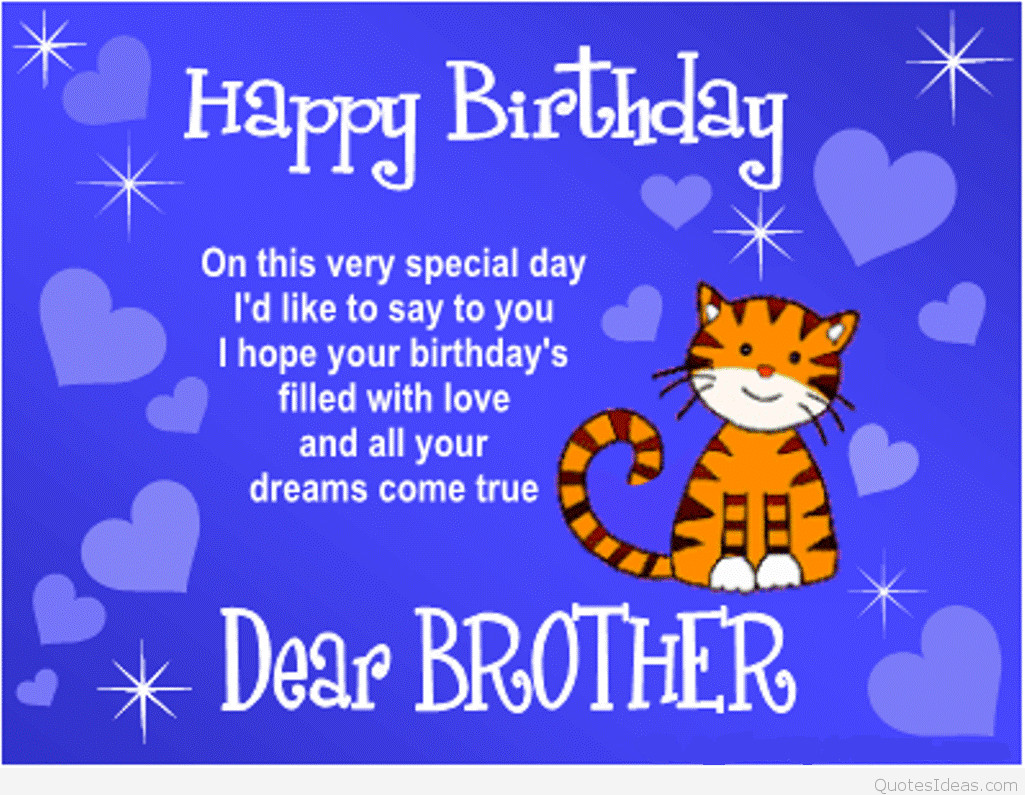 Big Brother Birthday Quotes
 Happy birthday brothers in law quotes cards sayings