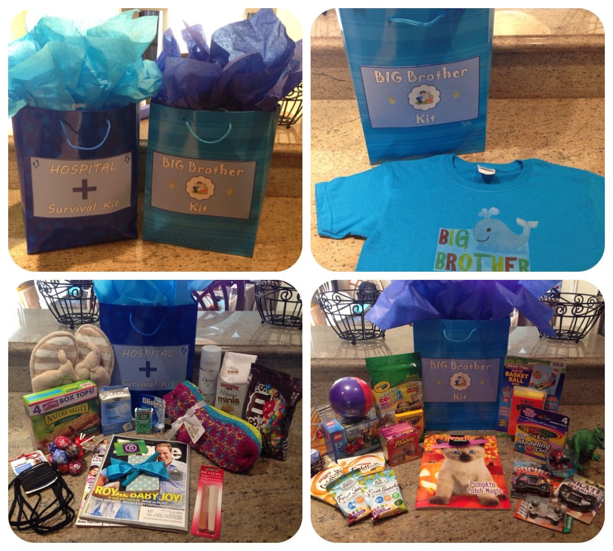 Big Brother Gift Ideas From Baby
 Hospital Survival Kit and Big Brother Kit for the big day