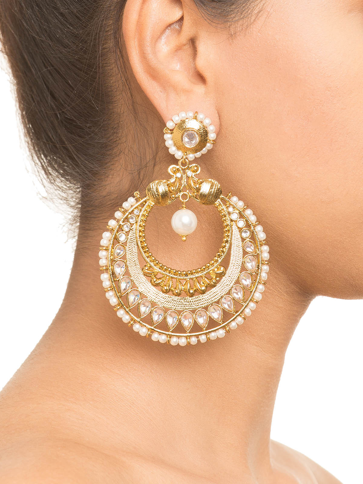 Big Gold Earrings
 Buy Big Gold Baala Earrings by Shillpa Purii at Jivaana