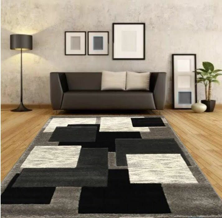Big Rugs For Living Room
 New Silver Black Modern Living Room Rugs Grey Hall