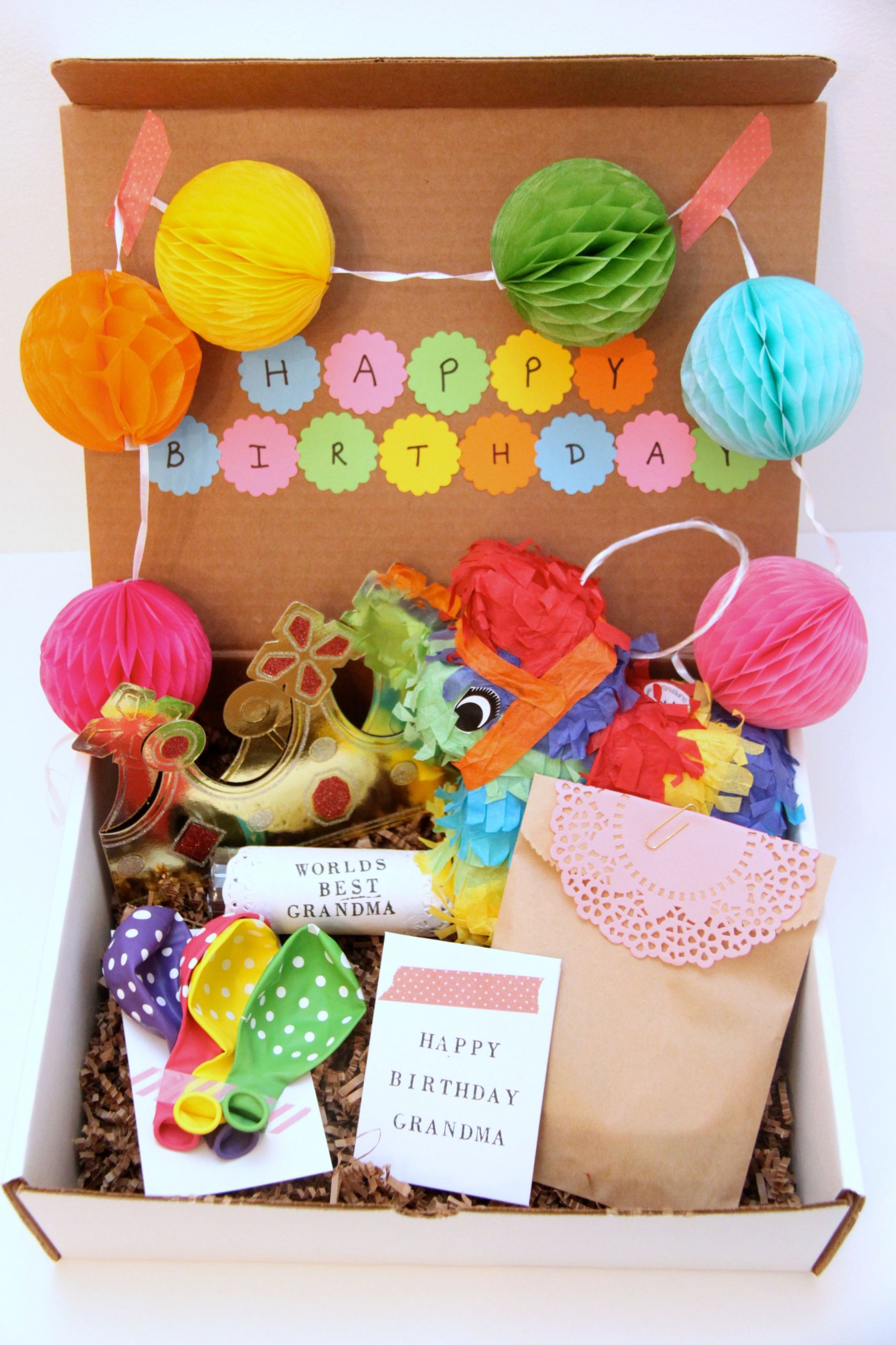 Birthday Box Gift Ideas
 A Birthday In a Box Gift for Grandma Smashed Peas & Carrots