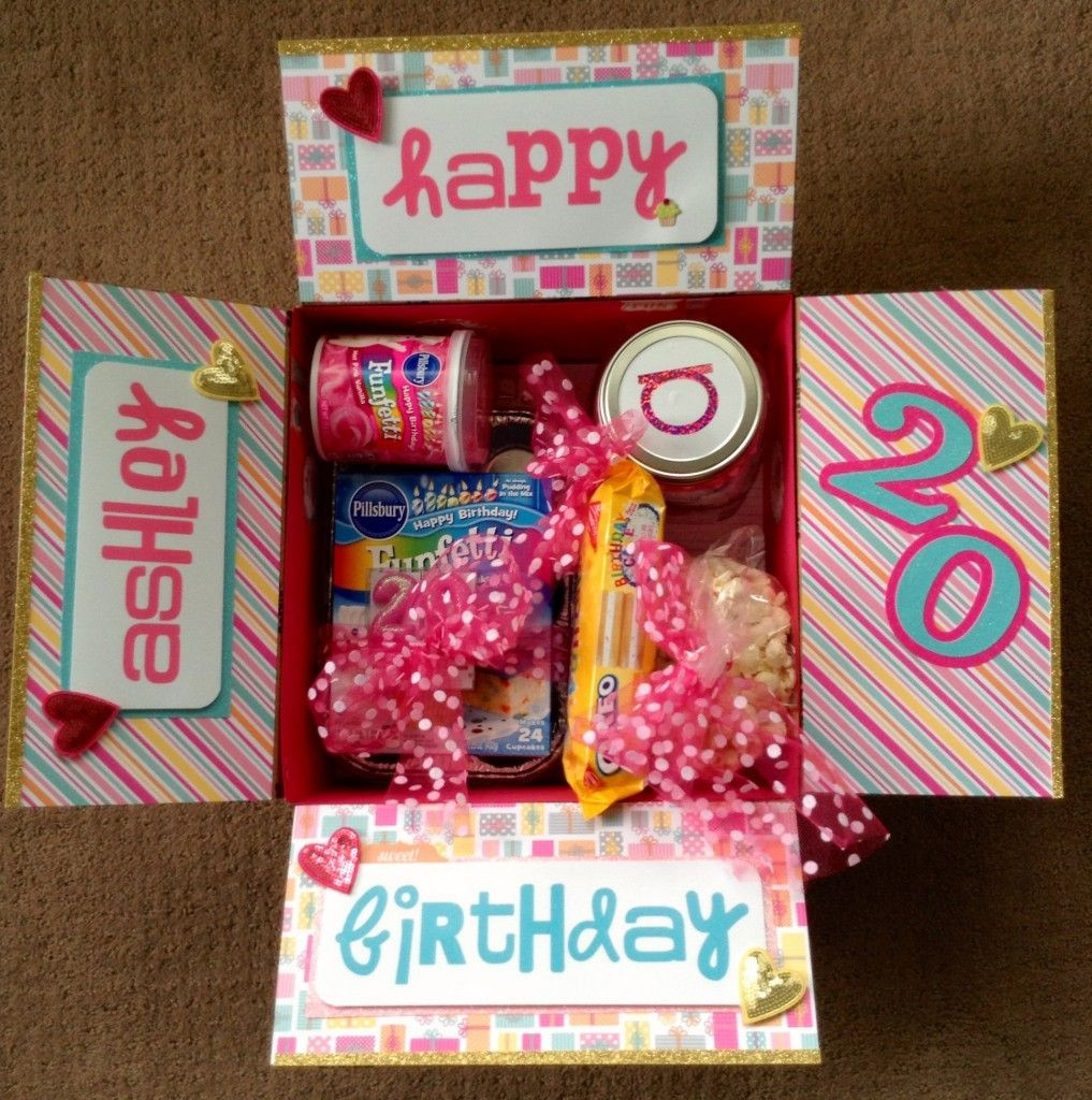 Birthday Box Gift Ideas
 Birthday box College care package ideas