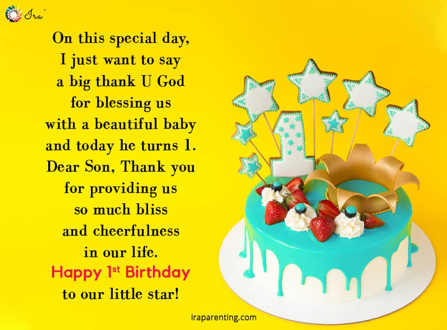 Birthday Boy Quotes
 Awesome 1st Birthday Wishes for Baby Boy Ira Parenting