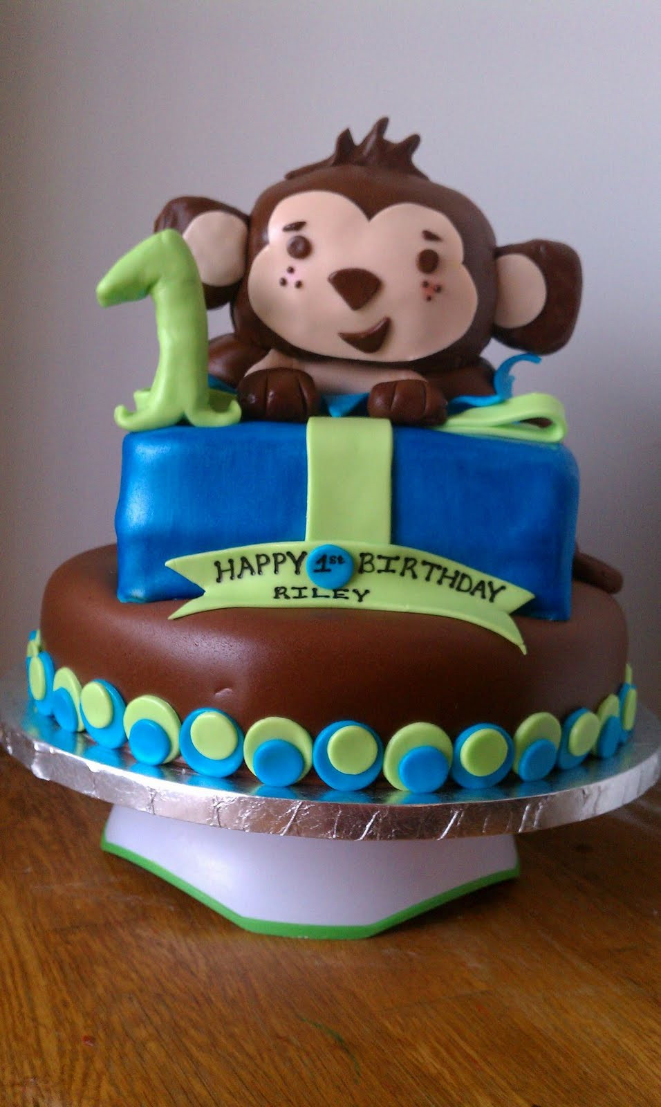 Birthday Cake Boy
 Angel Wing Cakes Monkey Boy 1st Birthday