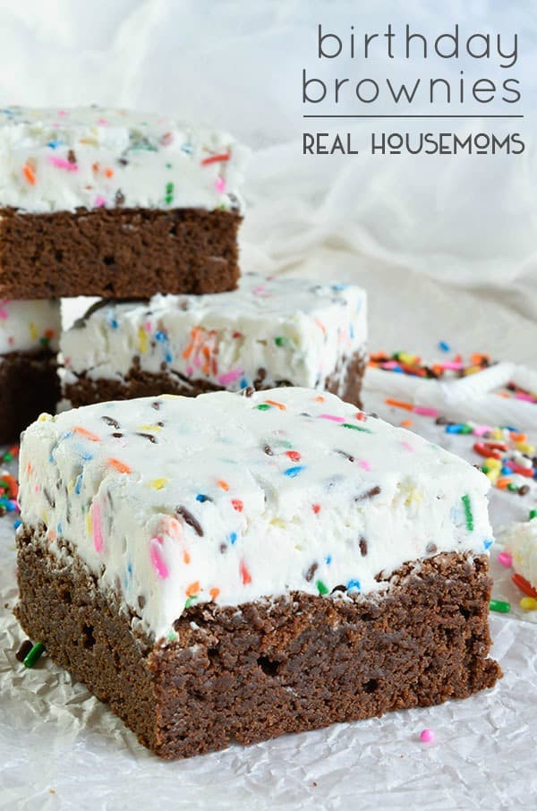 Birthday Cake Brownies
 Birthday Brownies ⋆ Real Housemoms