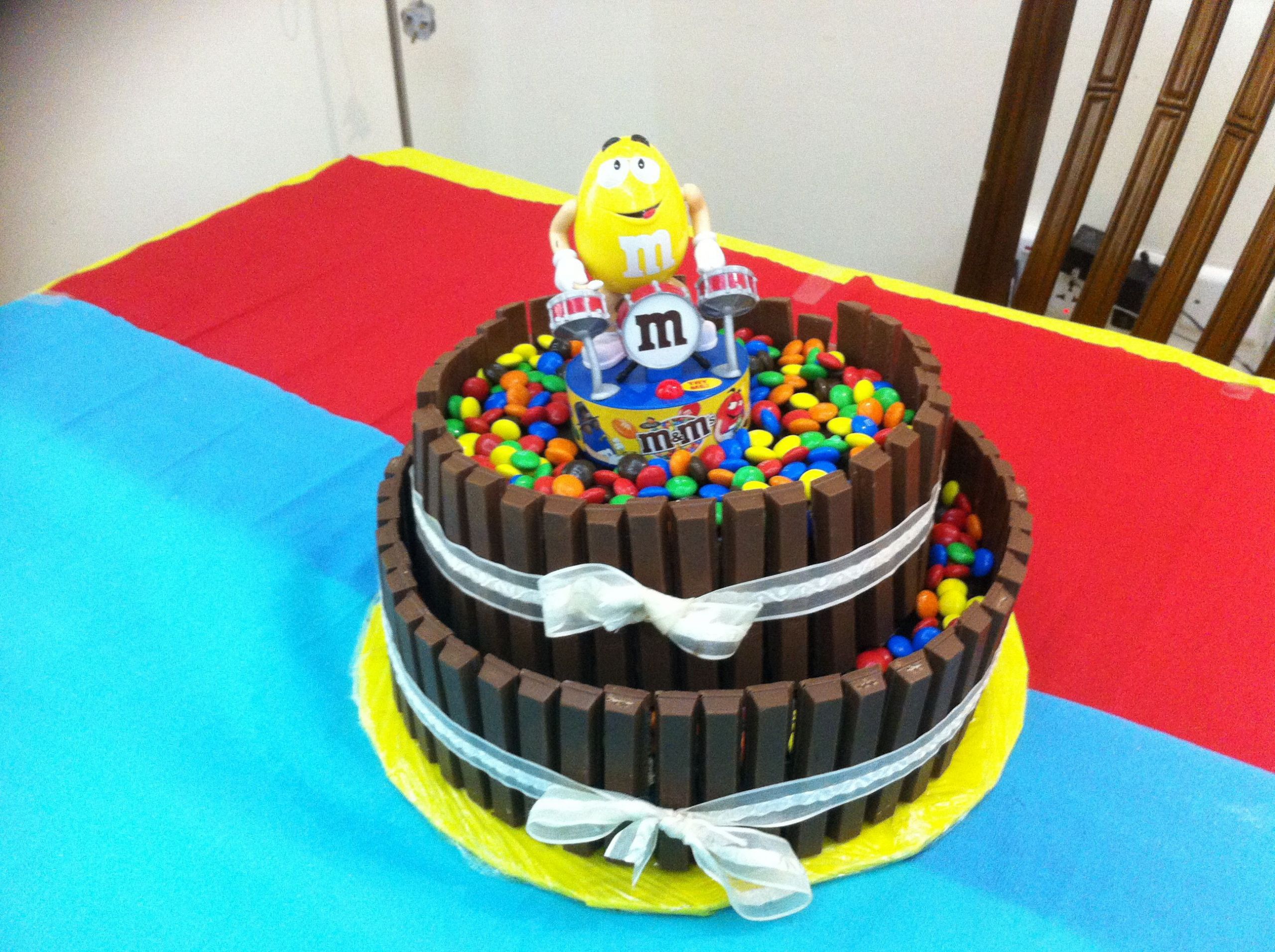 Birthday Cake M&amp;m
 M&m s cake