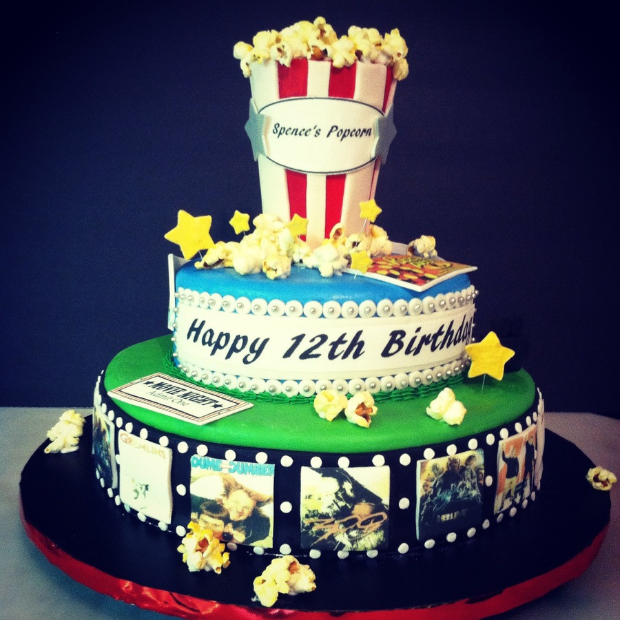 Birthday Cake Movie
 Movie Themed Birthday Cake With Marquee Candy And