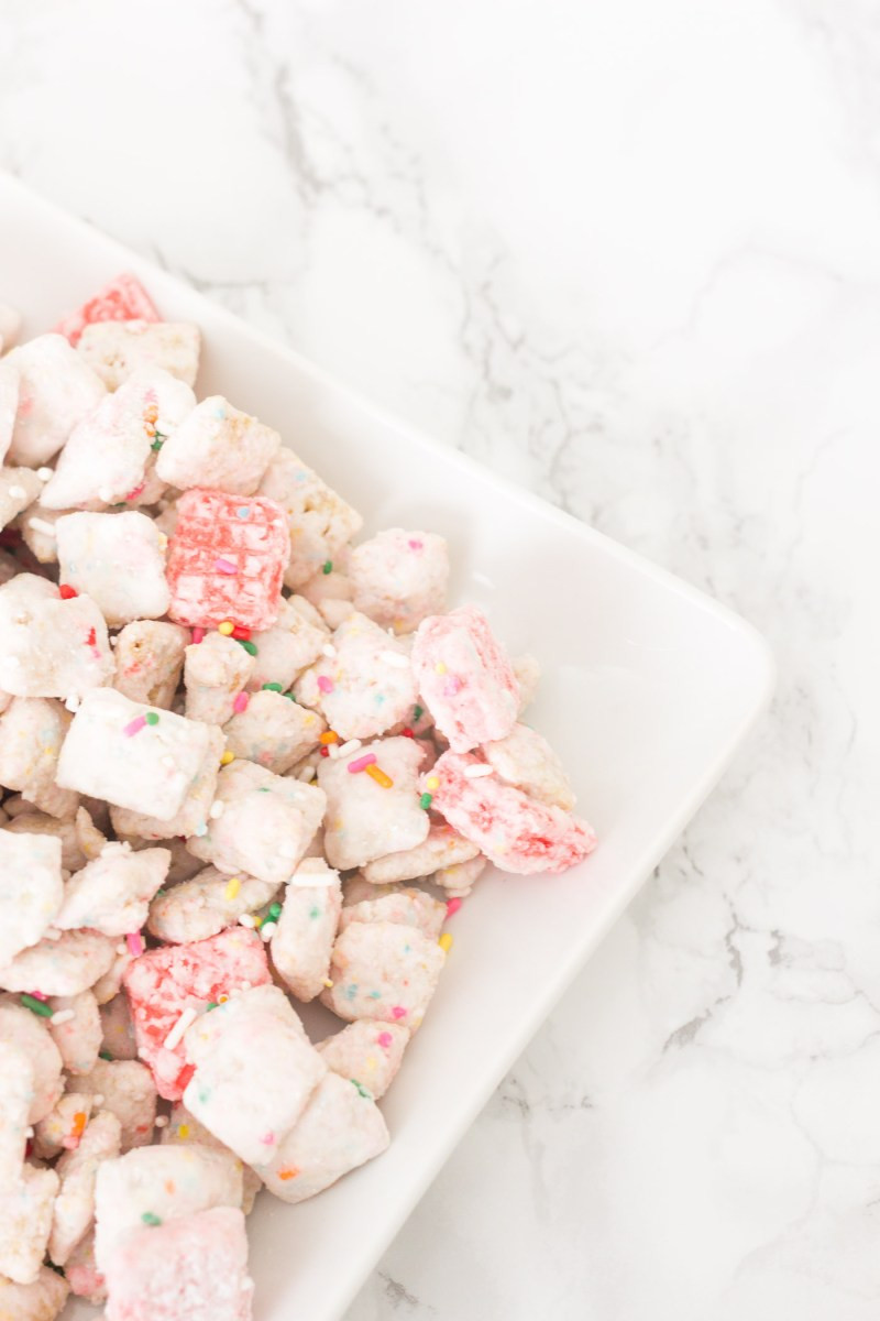 Birthday Cake Puppy Chow
 Birthday Cake Puppy Chow Treats and Trends