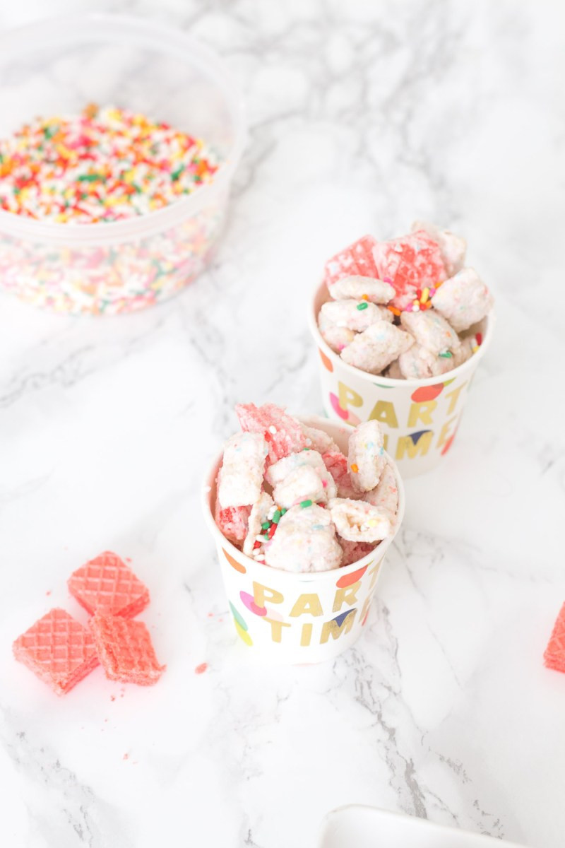 Birthday Cake Puppy Chow
 Birthday Cake Puppy Chow Treats and Trends