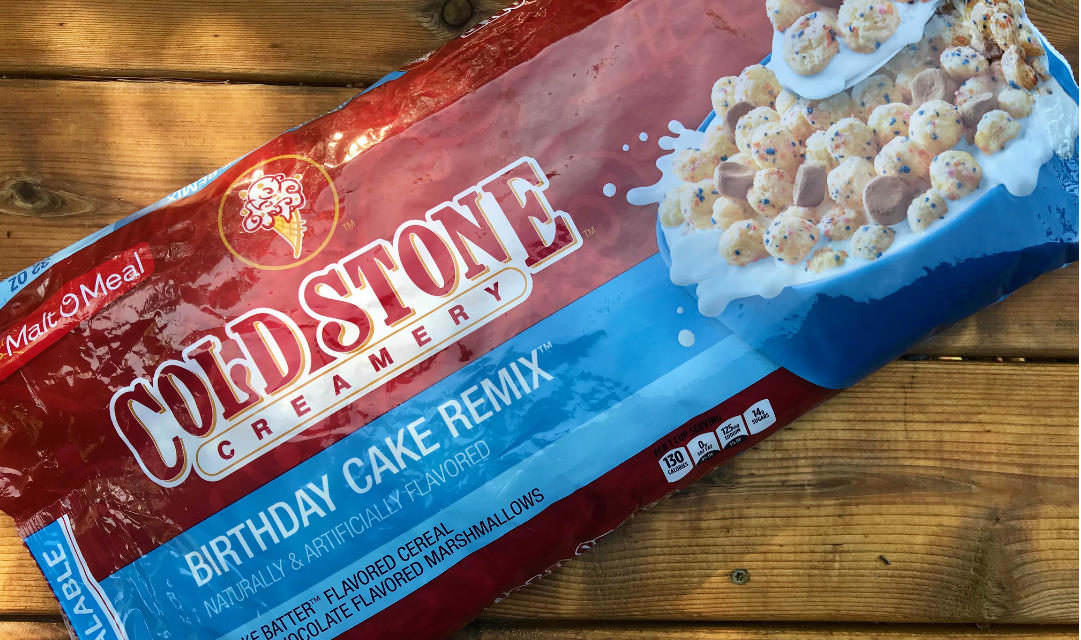 Birthday Cake Remix Cold Stone
 Cold Stone Creamery Birthday Cake Remix Cereal Review